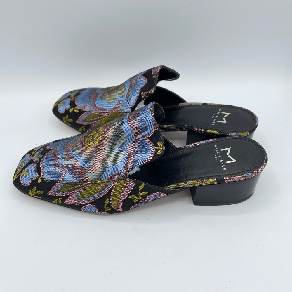 MARC FISHER Lailey Brocade Block Heel Mules - Picture 4 of 5